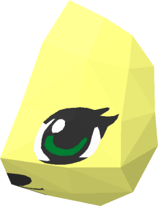 ~Animal Squirrel with Black, Green and White Eyes and Black Eyelashes, Nose and Mouth Pattern - Face Half