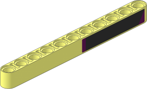 Technic Beam 11 with Black Stripe on Dark Azure Background Left Sticker