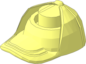 ~Minifig Baseball Cap with Button on Top without Patternable Faces