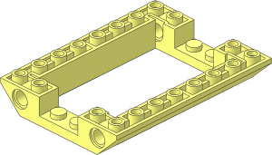 Slope Brick 45  6 x  8 Double Inverted with  4 x  6 Cutout