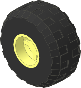 Wheel Rim 12 x 11 with Notched Hole with Tyre 12/ 61 x 11 Balloon
