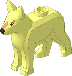 Animal Dog German Shepherd with Black Eyes and Nose, Dark Tan on Top of Muzzle Pattern