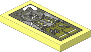 Tile  2 x  4 with Werewolf Portrait Sticker