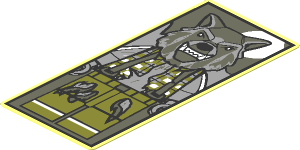 Sticker  3.6 x  1.6 with Werewolf Portrait