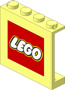 Panel  1 x  4 x  3 with Lego Logo Centre Sticker