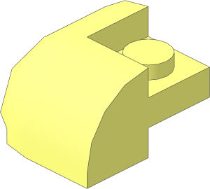 Brick  2 x  2 x  1 with Curved Corner Top