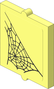 Glass for Window  1 x  2 x  2 with Spider Web in Lower Left Corner Sticker