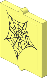 Glass for Window  1 x  2 x  2 with Centered Spider Web Sticker
