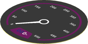 Sticker  1.8 x  1.8 Round Bugatti Chiron #8 with Speedometer