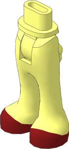 Figure Friends Hips and Legs with Trousers with Dark Red Low-Cut Shoes Pattern
