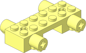 Car Base  2 x  6 with Protruding Axle Holes