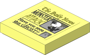 Tile  2 x  2 with Newspaper "The Daily News" Sticker