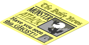 Sticker  1.6 x  1.6 with Newspaper "The Daily News"