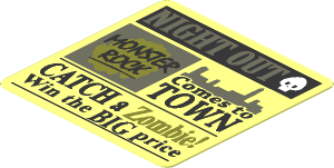 Sticker  1.6 x  1.6 with Newspaper "NIGHT OUT"