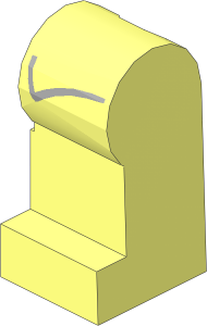 Minifig Leg Left with Jacket Tails Outline Pattern