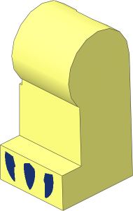 Minifig Leg Left with Dark Blue Claws Pattern