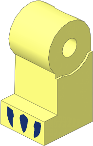 Minifig Leg Right with Dark Blue Claws Pattern