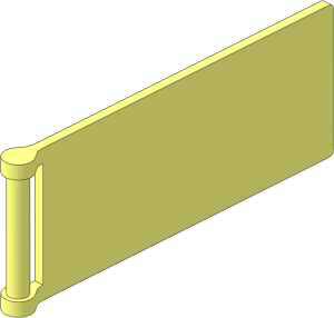Flag  8 x  3 with Rod without Reinforced Base