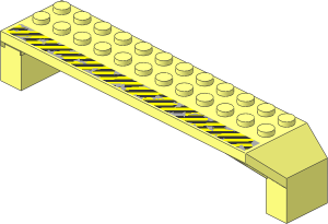 Arch  2 x 14 x  2.333 with Danger Stripes Pattern