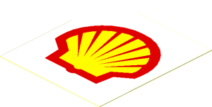 Sticker  2.2 x  1.9 with Shell Logo 1971