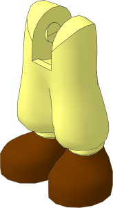 Figure Friends Legs with Baggy Trousers with Copper Shoes Pattern