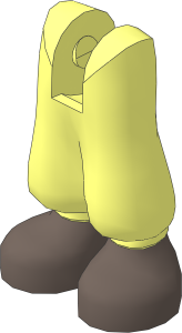 Figure Friends Legs with Baggy Trousers with Light Aqua Shoes Pattern