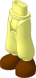 Figure Friends Hips and Legs with Baggy Trousers with Copper Shoes Pattern