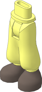 Figure Friends Hips and Legs with Baggy Trousers with Light Aqua Shoes Pattern
