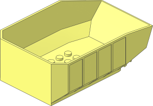 Tipper Bucket  8 x 12 x  3.333