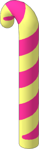 Minifig Candy Cane with Magenta Spiral Pattern