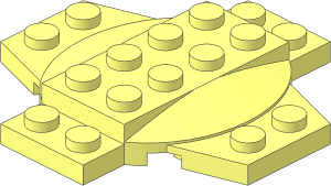 Plate  6 x  6 x  0.667 Cross with Dome