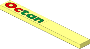 Tile  1 x  8 with "Octan" Sticker