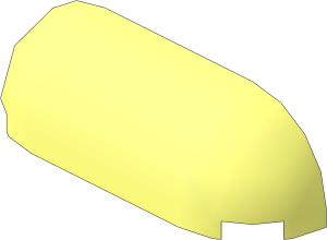 Brick  1 x  4 with Curved Top and Corners