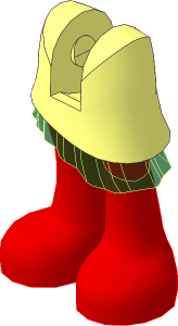 Figure Friends Legs with Asymmetrical Layered Skirt with Bright Light Yellow Ruffle and Medium Nougat Legs Pattern
