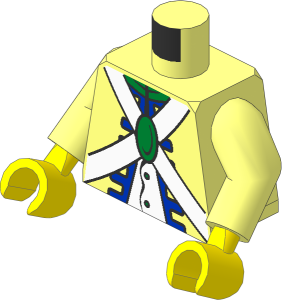 Minifig Torso with Arms and Hands with Imperial Soldier Pattern
