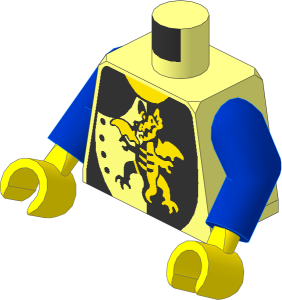 Minifig Torso with Arms and Hands with Dragon Standing Pattern