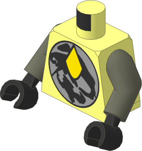 Minifig Torso with Arms and Hands with Explorien Logo Pattern