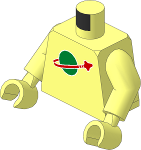 Minifig Torso with Arms and Hands with Classic Space Pattern