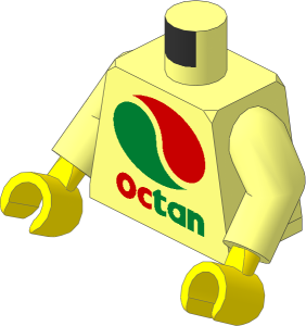 Minifig Torso with Arms and Hands with Octan Logo Pattern