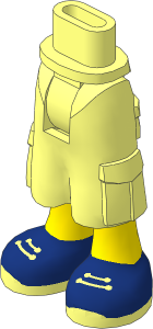 Figure Friends Hips and Legs with Cargo Pants with Light Nougat Legs and Dark Blue Sneakers Pattern
