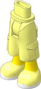 Figure Friends Hips and Legs with Cargo Pants with Light Nougat Legs and White Laces and Sole Sneakers Pattern