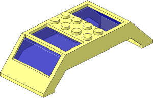 Window  4 x 10 x  2 Slope Double with Trans Dark Blue Glass