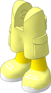 Figure Friends Legs with Cargo Pants with Light Nougat Legs and White Laces and Sole Sneakers Pattern