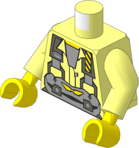 Minifig Torso with Arms and Hands with Rock Raiders Jet Pattern