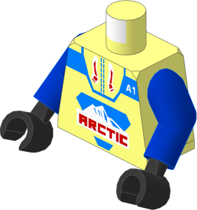 Minifig Torso with Arms and Hands with Arctic Parka "A1" Pattern