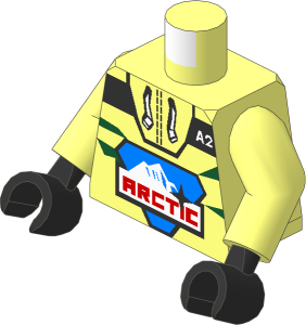 Minifig Torso with Arms and Hands with Arctic Parka "A2" Pattern
