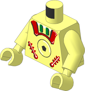 Minifig Torso with Arms and Hands with Astro Pattern