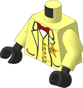Minifig Torso with Arms and Hands with Sheriff Pattern
