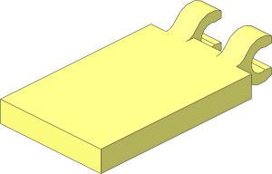 Tile  2 x  3 with Clips Horizontal (Thick C-Clips)