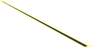 Sticker  1.1 x 15.9 Triangular with White and Black Stripes Left